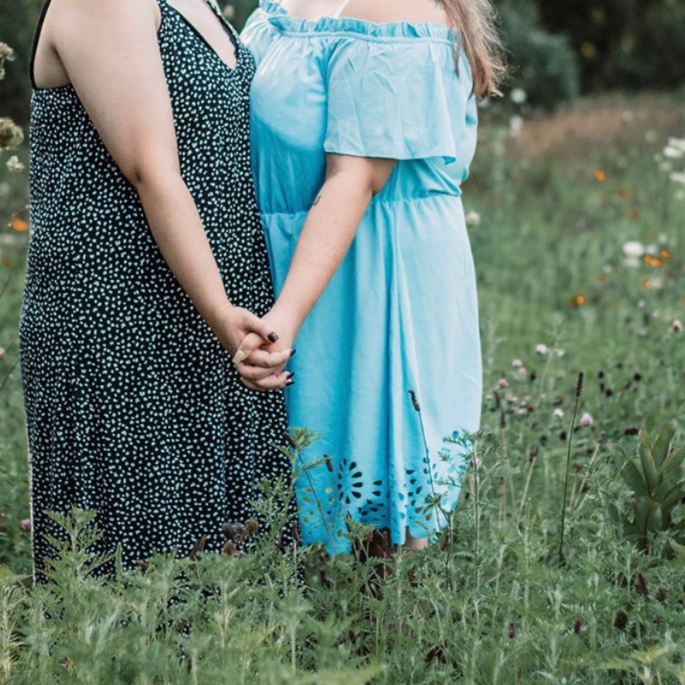 Super cute off shoulder blue dress
